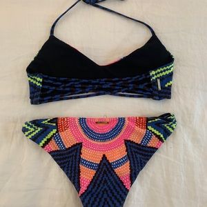 Mara Hoffman pink, orange, blue, and green bikini